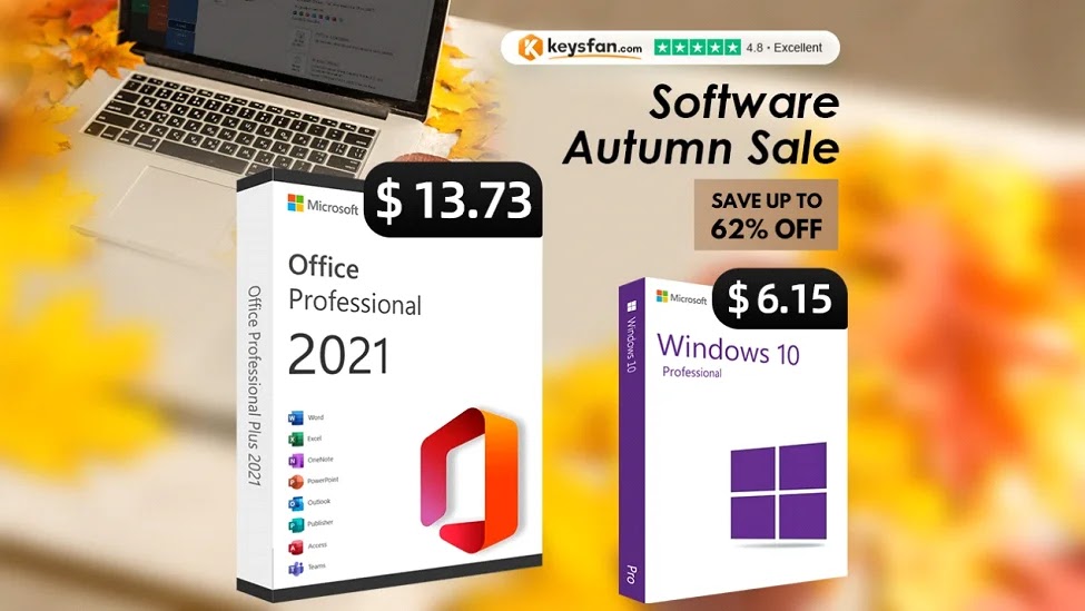 عروض الخريف: حزمة Office 2021 مقابل 13$ وويندوز 10 مقابل 6$