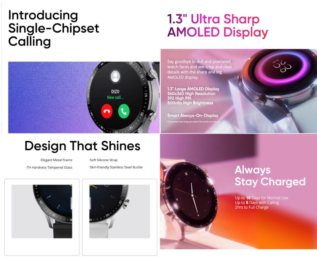 الساعة الذكية DIZO Watch R  من Realme ... مميزة بسعر رخيص