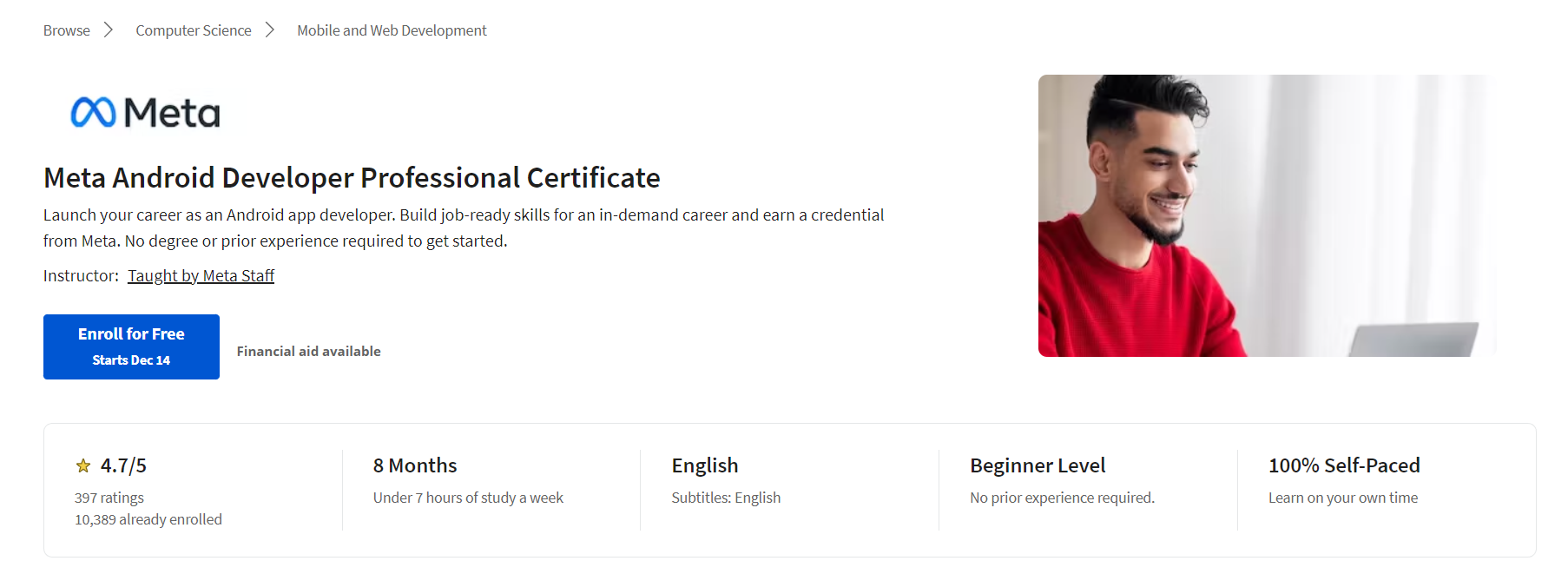كورسات جديدة من شركة Meta على Coursera مع شهادة مهنية