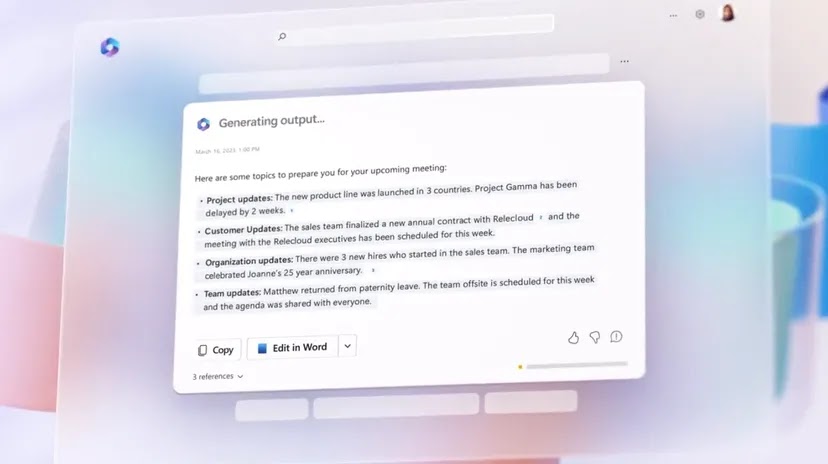 مايكروسوفت تُعلن عن Copilot الذكاء الاصطناعي المساعد لخدمات Microsoft 365 مايكروسوفت تُعلن عن Copilot الذكاء الاصطناعي المساعد لخدمات Microsoft 365