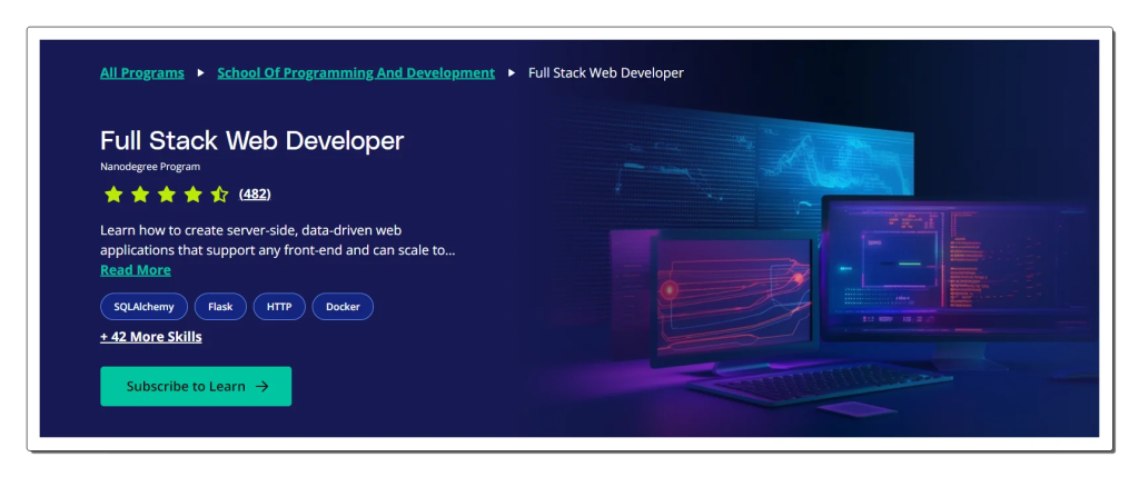10 كورسات مع شهادة Nanodegree من Udacity